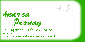 andrea pronay business card